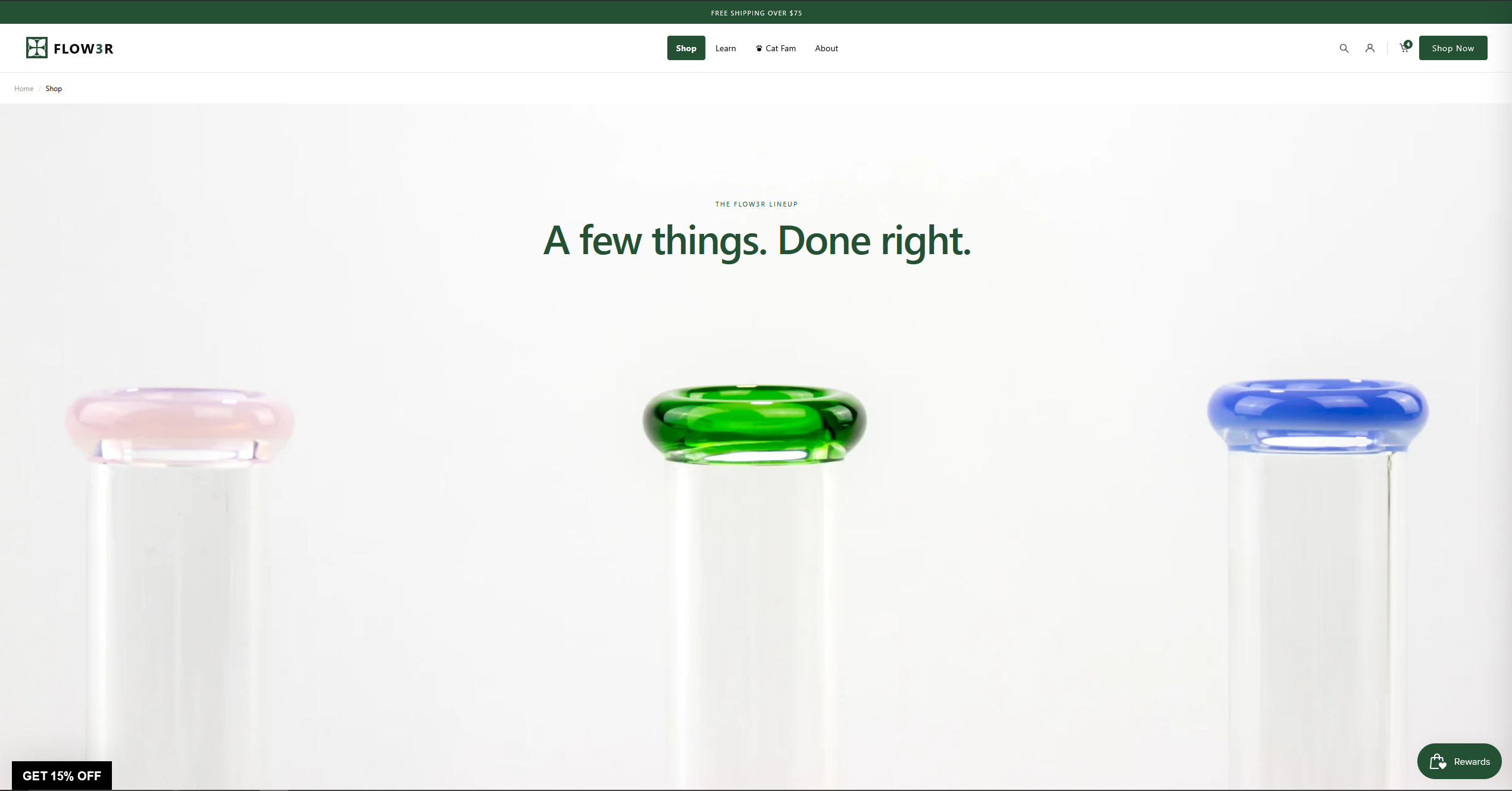 The Flow3r storefront — flow3r.shop